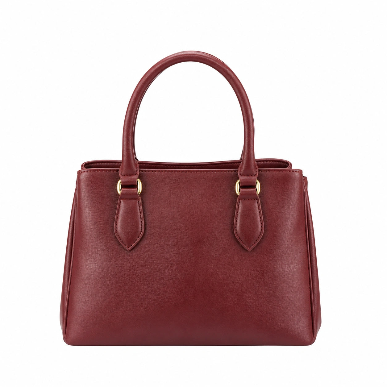 Bagex Burgundy Leather Structured Satchel Handbag