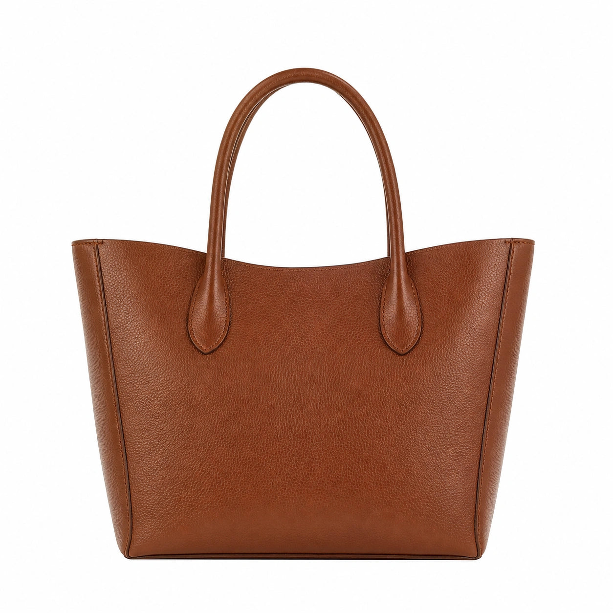 Bagex Brown Leather Classic Tote Handbag